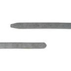 Gray Suede Leather Belt Strap Replacement 2.5 cm with Buckle Hole
