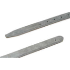 Gray Suede Leather Belt Strap Replacement 2.5 cm with Buckle Hole