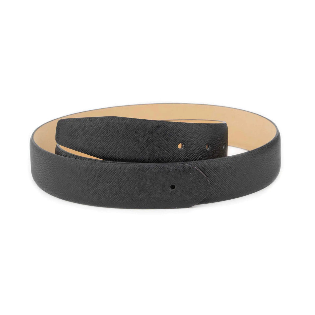 Saffiano Leather Belt Strap For Designer Buckles