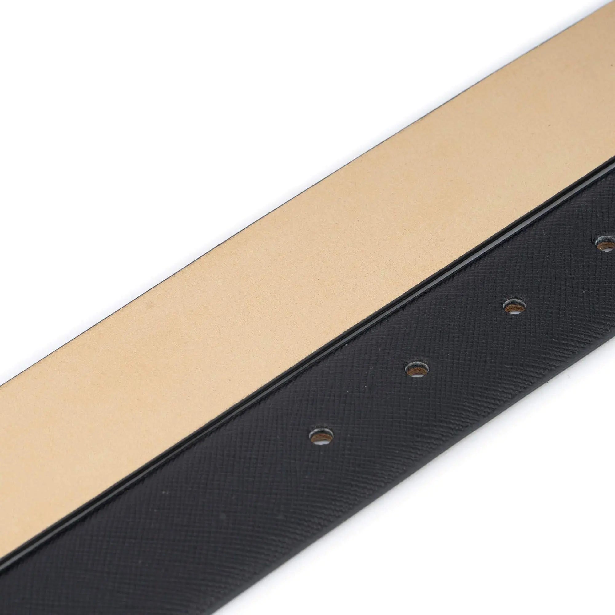 Saffiano Leather Belt Strap For Designer Buckles