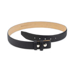 Snap Belt For Buckles – Black Saffiano Leather 3.5 cm