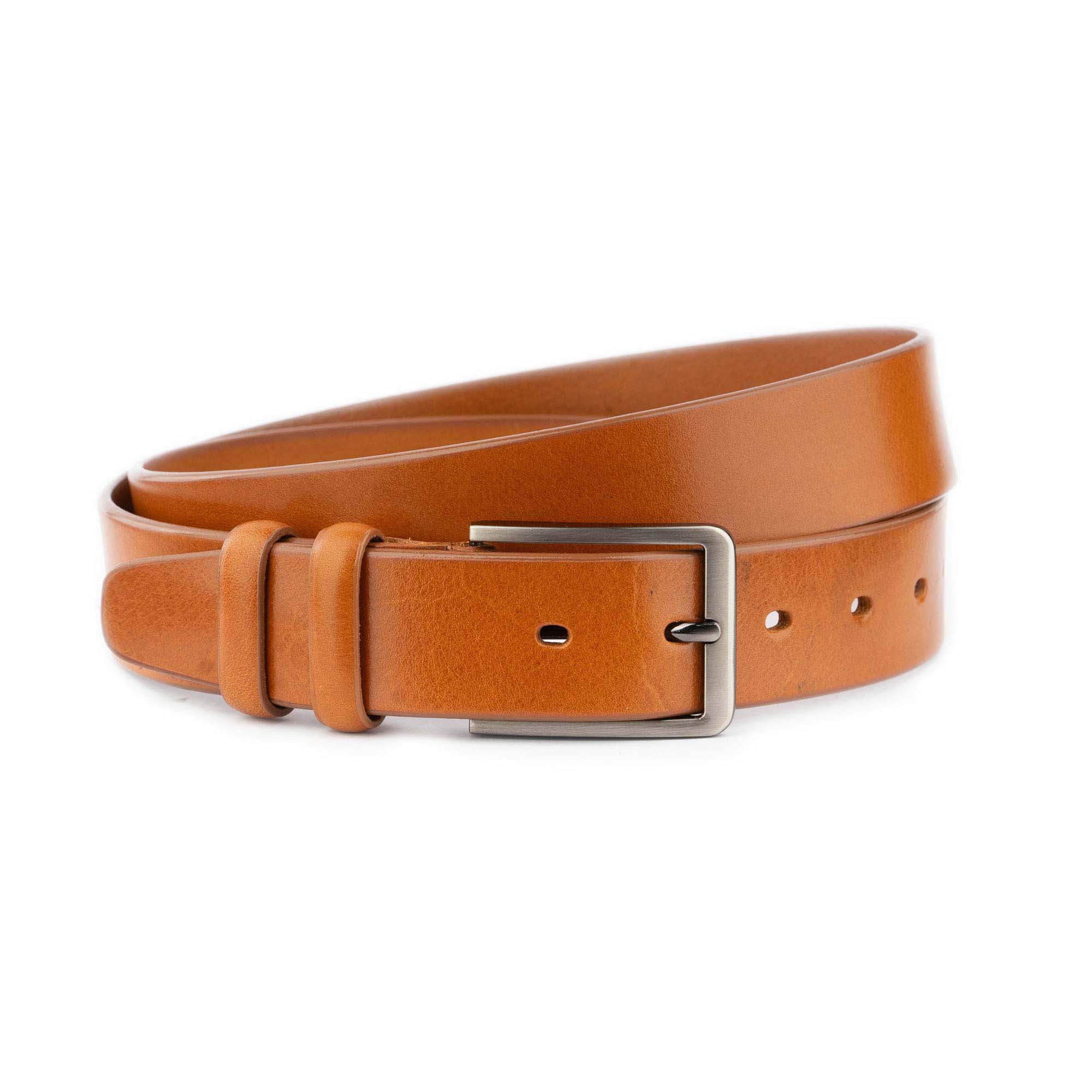 Tan Full Grain Leather Belt For Men 3.5 cm