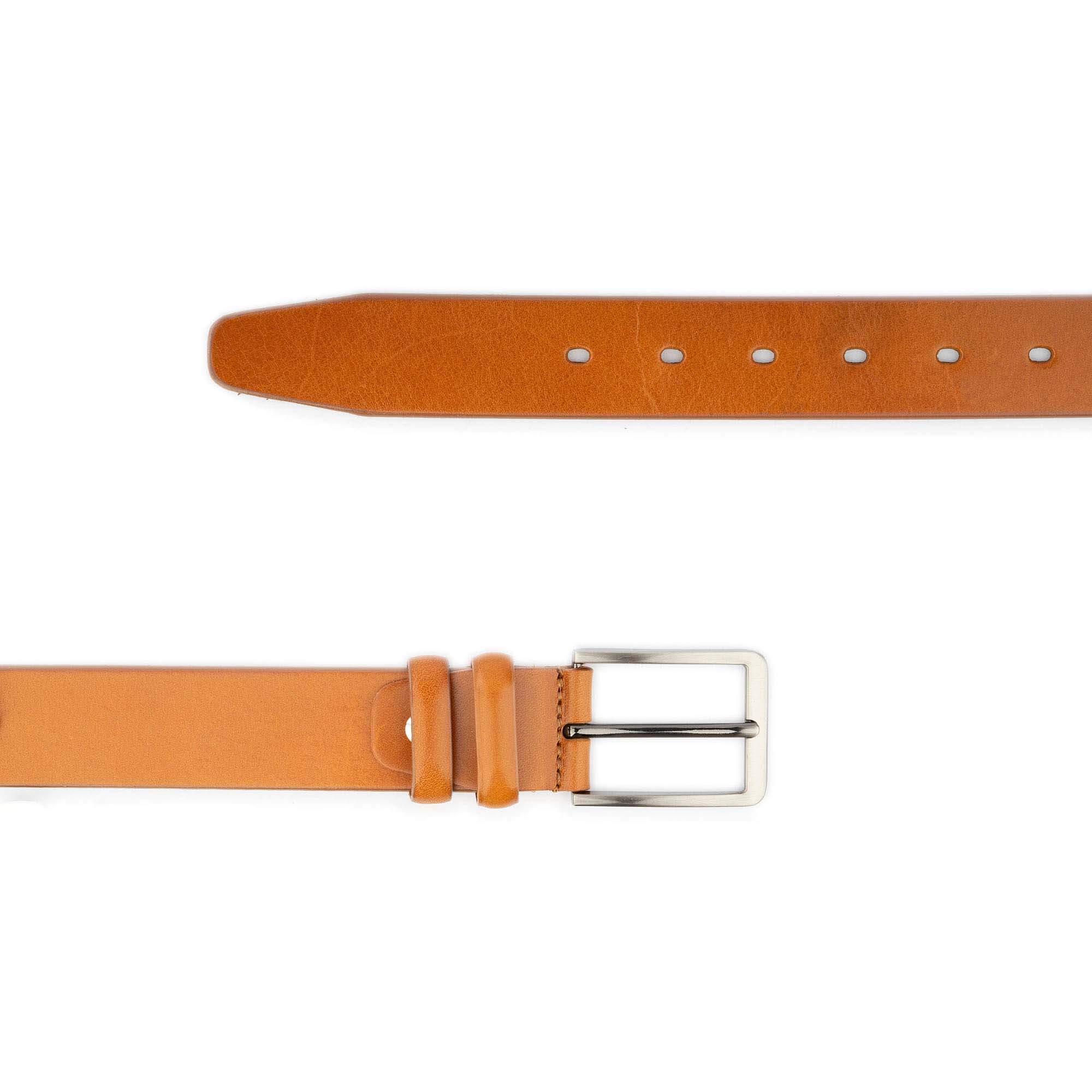 Tan Full Grain Leather Belt For Men 3.5 cm