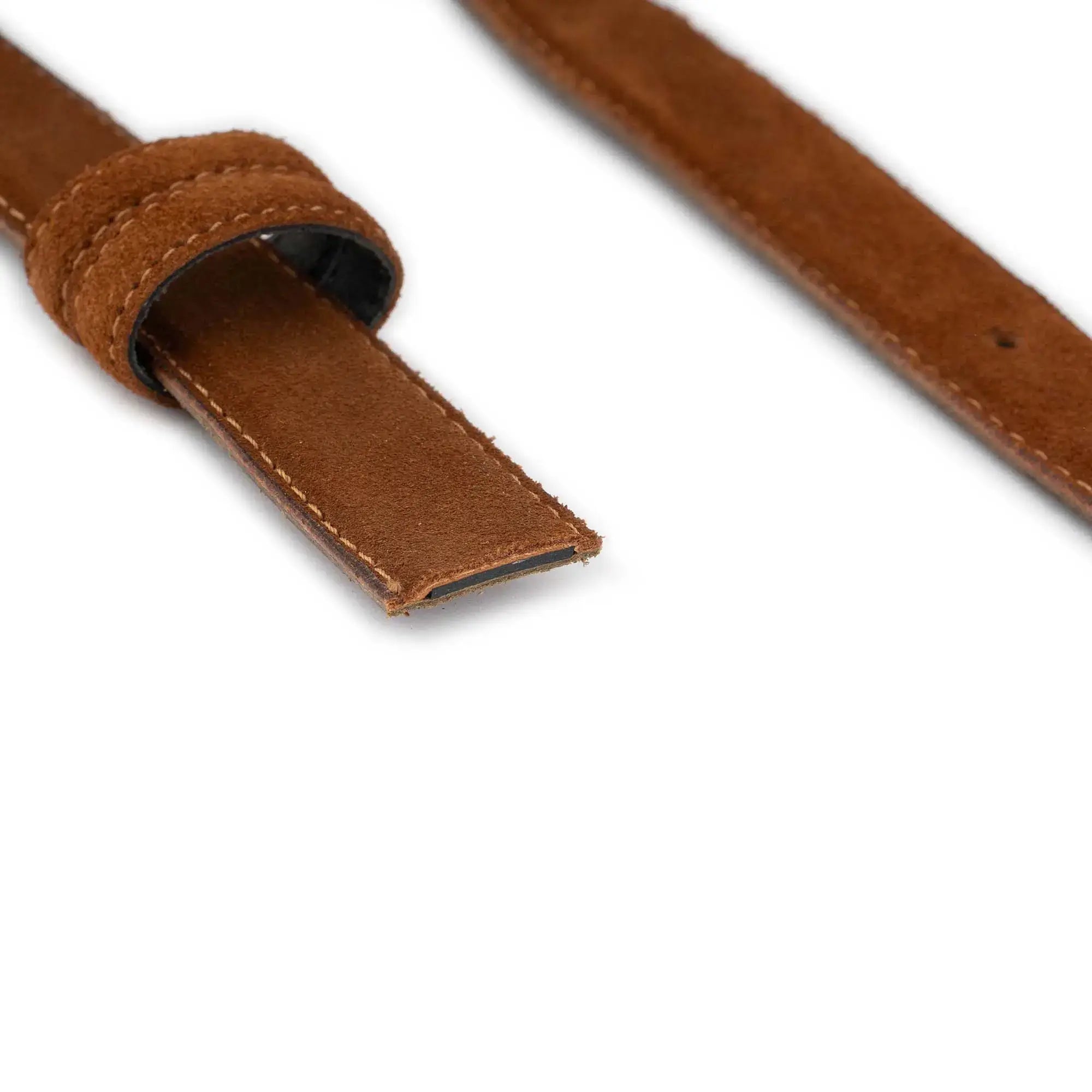 Tobacco Suede Replacement Belt Strap 1 Inch Without Buckle