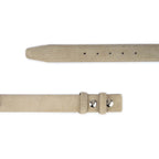 Beige Suede Snap Belt Strap For Custom Buckles