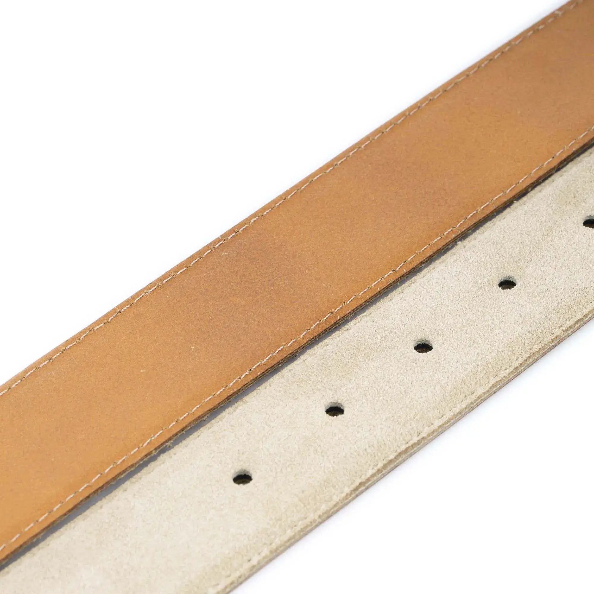 Beige Suede Snap Belt Strap For Custom Buckles