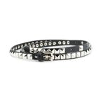 Silver Pyramid Studded Belt With Gift Box