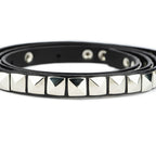 Silver Pyramid Studded Belt With Gift Box