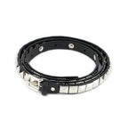 Silver Pyramid Studded Belt With Gift Box
