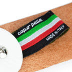 White Leather Belt With Black Hearts
