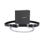 Womens Double Buckle Belt With Silver Chain