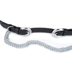 Womens Double Buckle Belt With Silver Chain