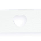 Womens Heart Holes Belt | White Leather
