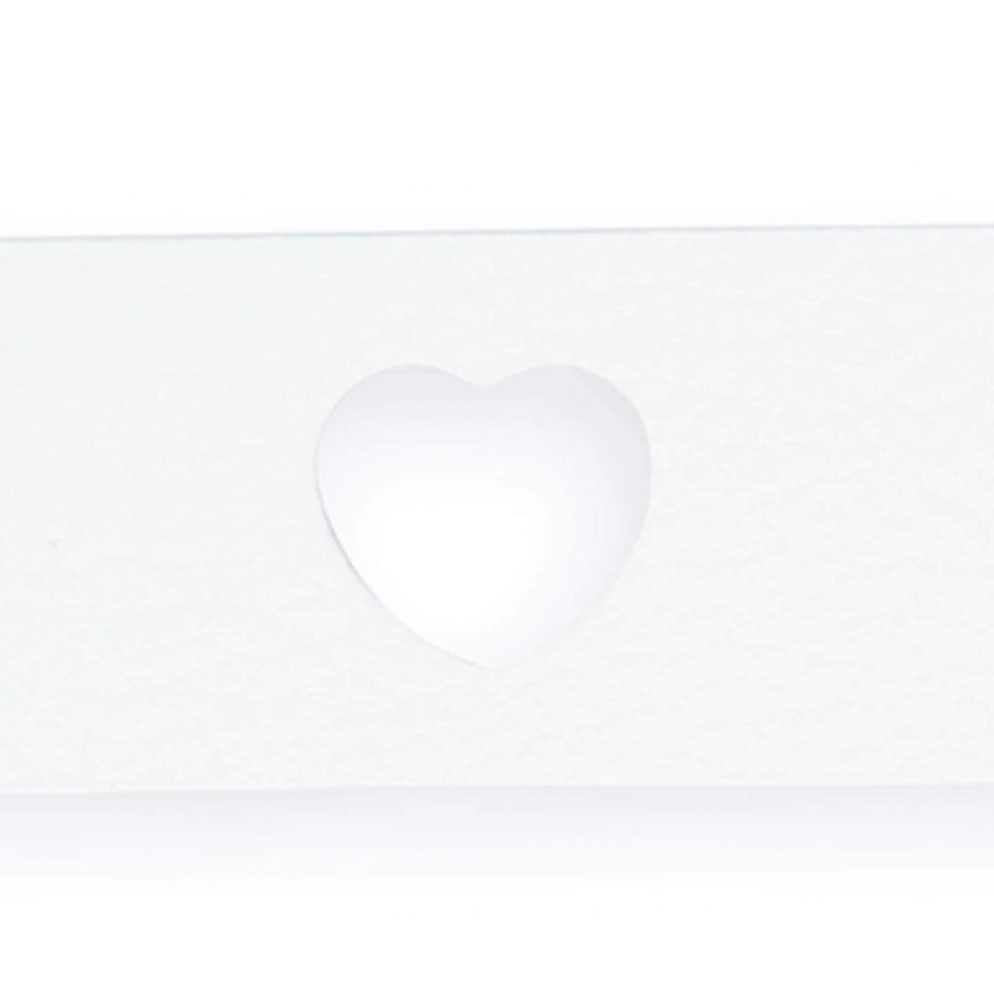 Womens Heart Holes Belt | White Leather
