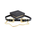 Womens Western Double Buckle Belt With Gold Chain