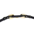Womens Western Double Buckle Belt With Gold Chain